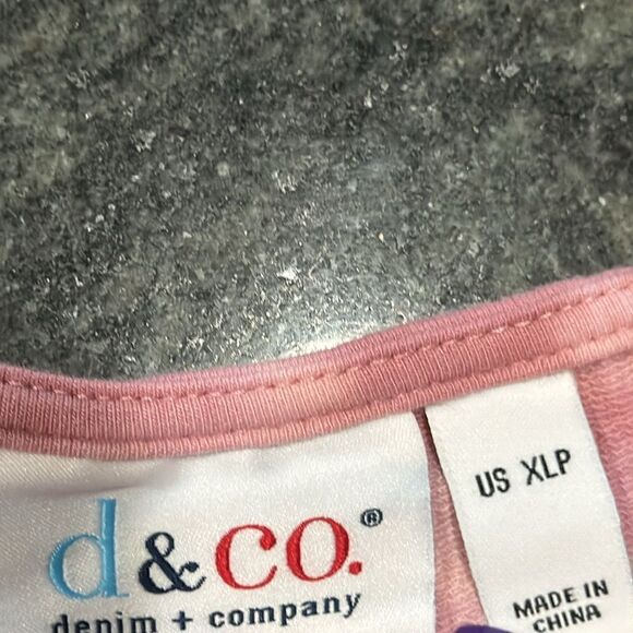 Denim and Company short sleeve pink tie-dye sweatshirt dress - Picture 4 of 4